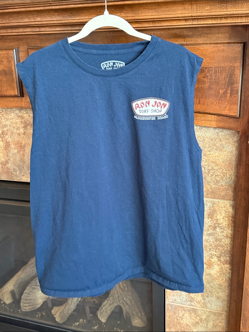 Ron Jon Clearwater Beach Florida Navy Blue Sleeveless Surf Tank shirt XL